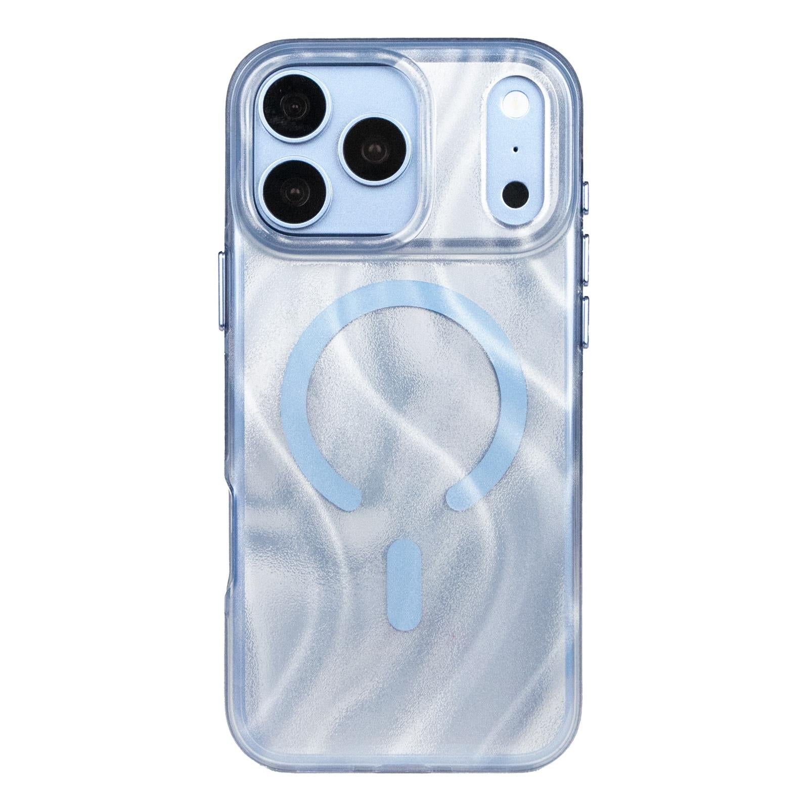 Compatible with iPhone 18 Pro Mutural Glow Desert Series Magnetic PC TPU Dual-Layer Phone Case - Flow Blue