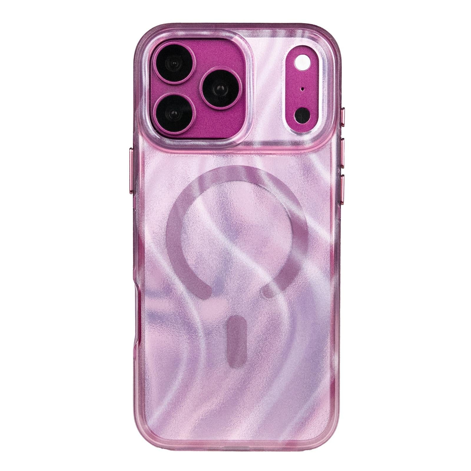 Compatible with iPhone 18 Pro Mutural Glow Desert Series Magnetic PC TPU Dual-Layer Phone Case - Flow Purple