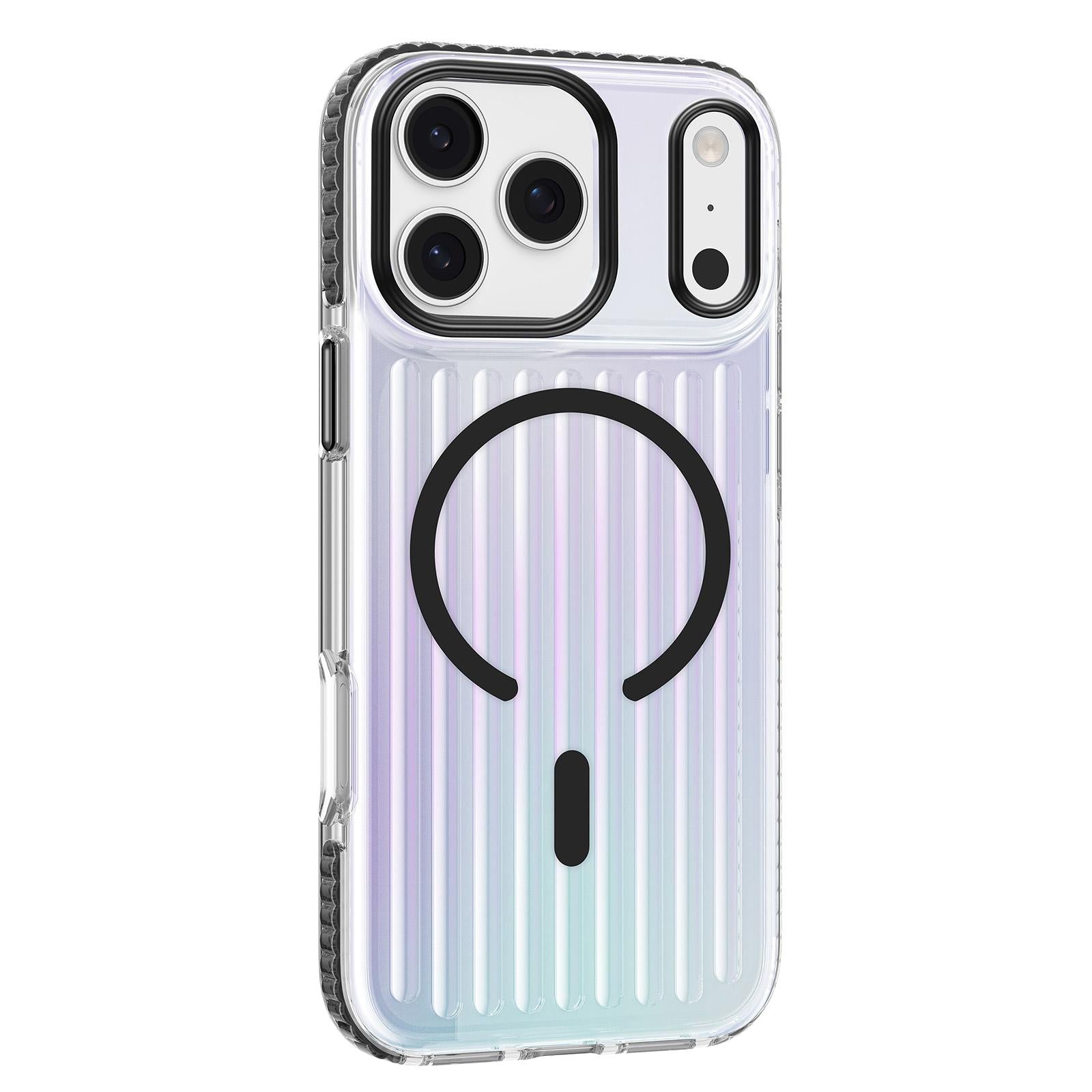 Compatible with iPhone 18 Pro Mutural Luggage Rainbow MagSafe Phone Case - Black