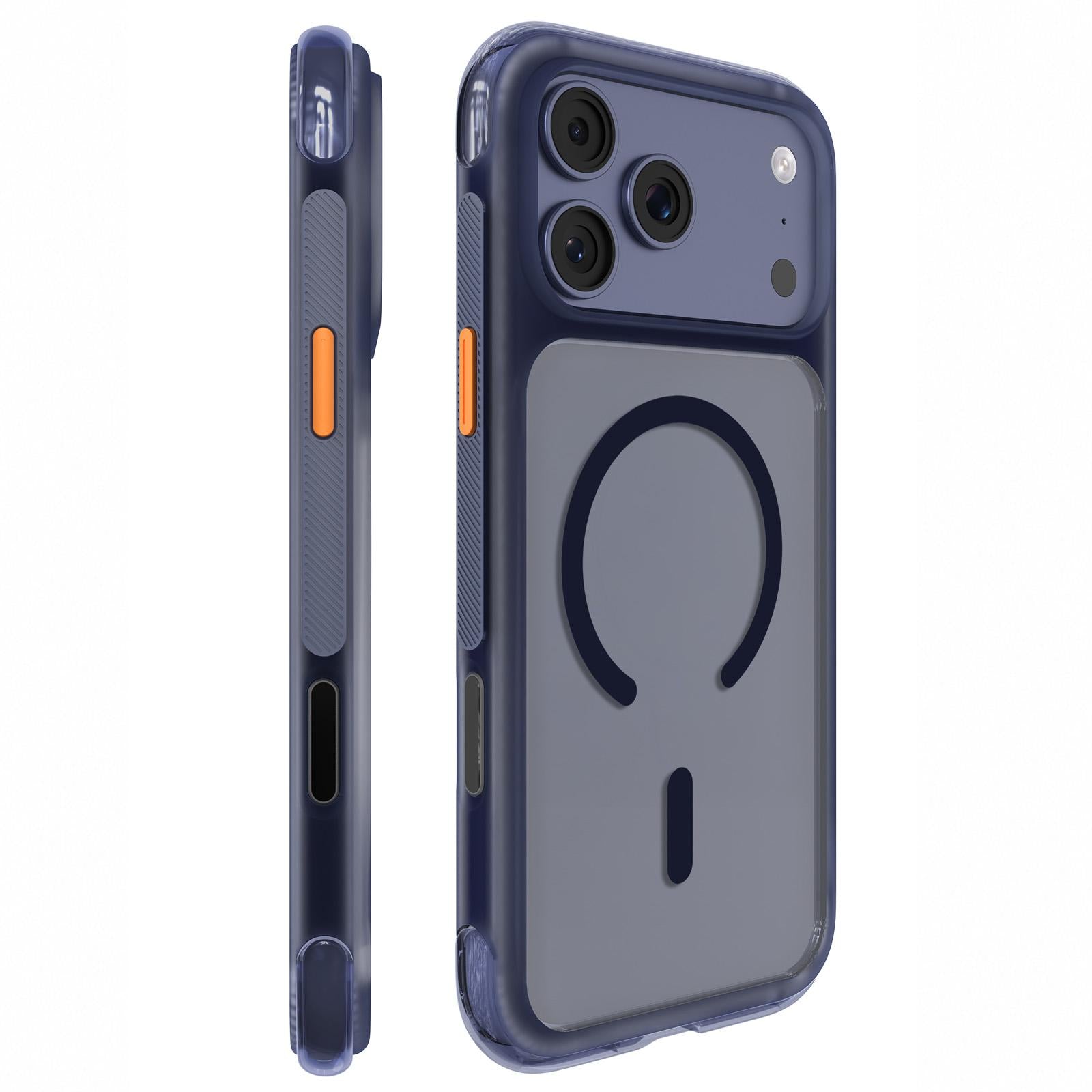 Compatible with iPhone 18 Pro Mutural AirShield Series Magnetic Phone Case - Navy Blue