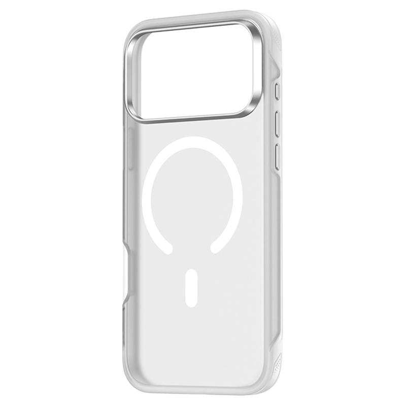 Compatible with iPhone 18 Pro ZGA Color Enhanced Skin Feel PC Dual-Layer TPU Magnetic Phone Case - White