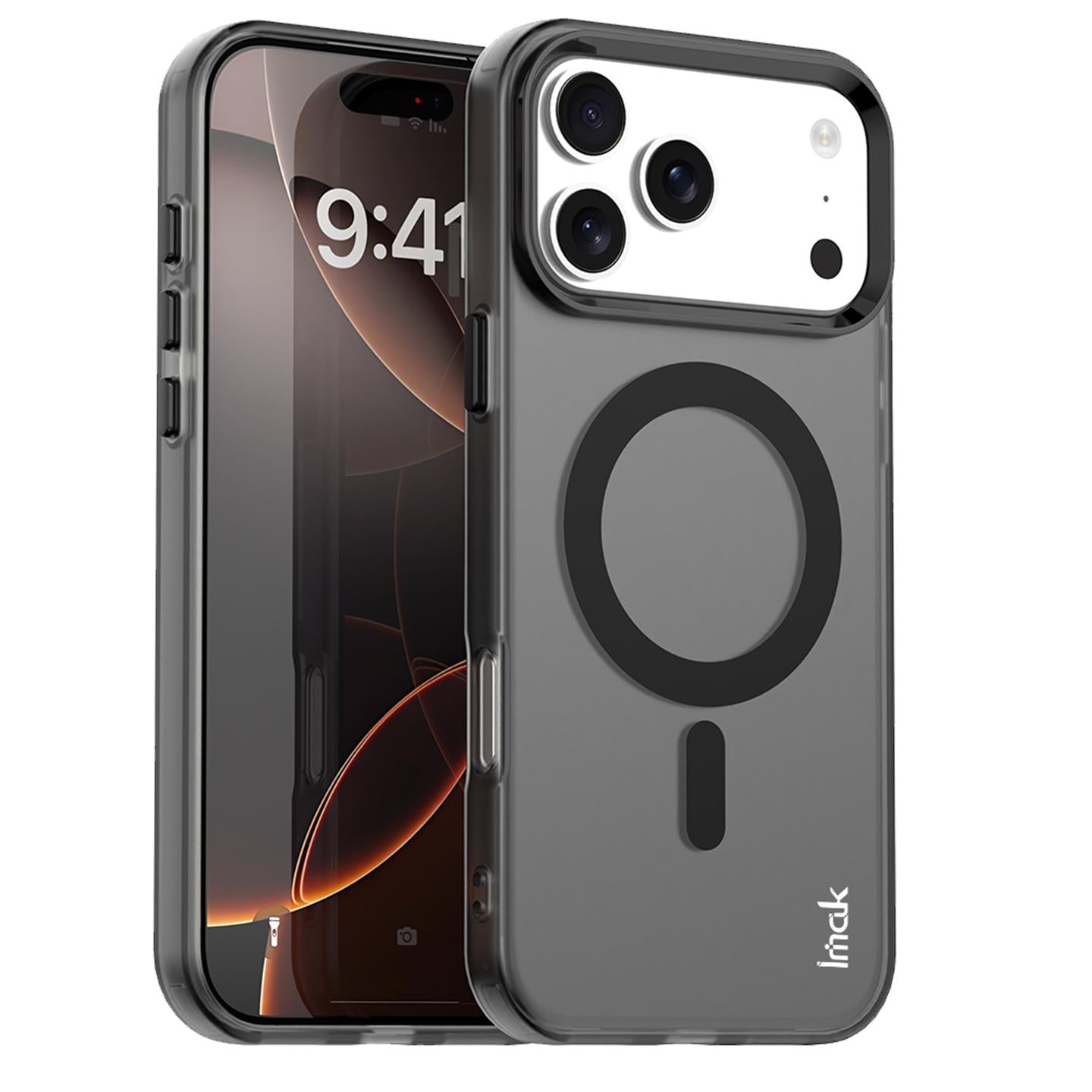 Compatible with iPhone 18 Pro imak Candy Series Magnetic Shockproof Phone Case - Black