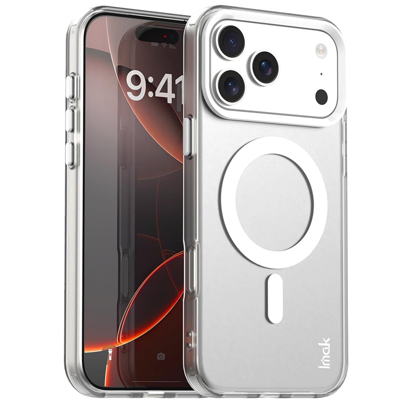 Compatible with iPhone 18 Pro imak Candy Series Magnetic Shockproof Phone Case - White