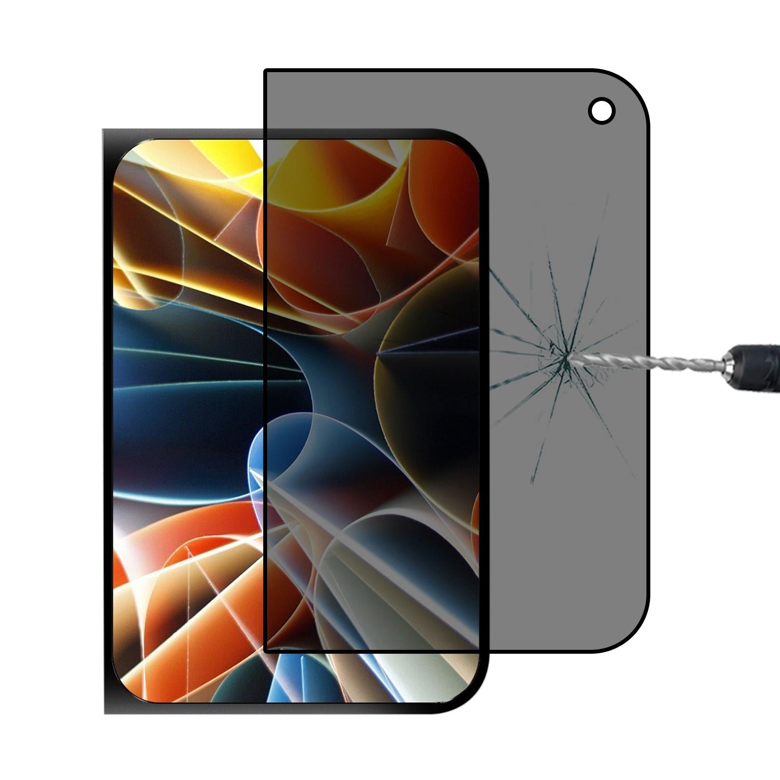 Compatible with iPhone Duo Outer Screen Dustproof 28-Degree Privacy Tempered Glass Film