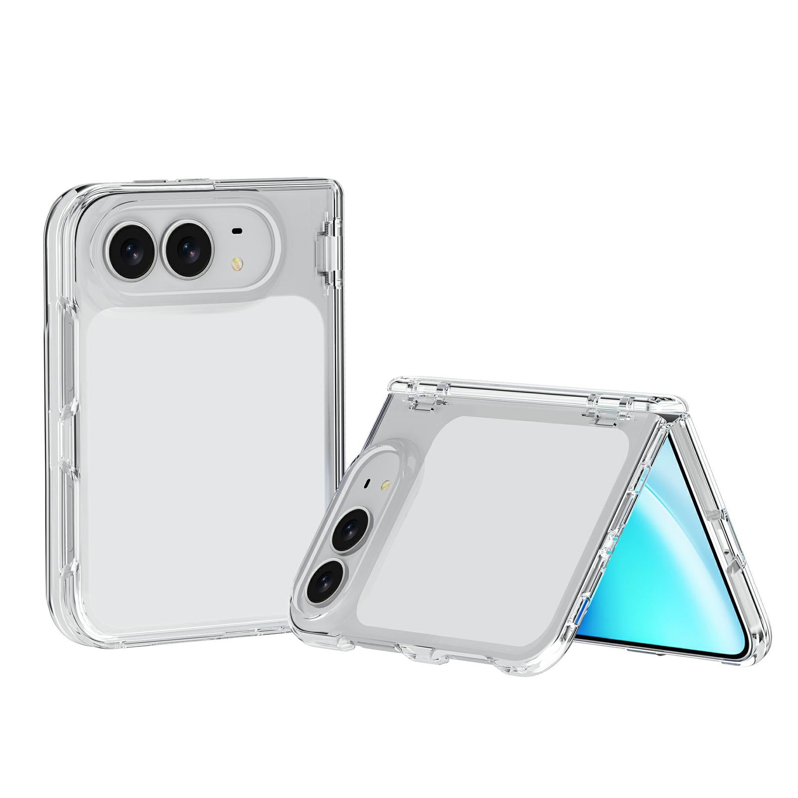 Compatible with iPhone Duo Shockproof Terminator PC Integrated TPU Phone Case - Transparent
