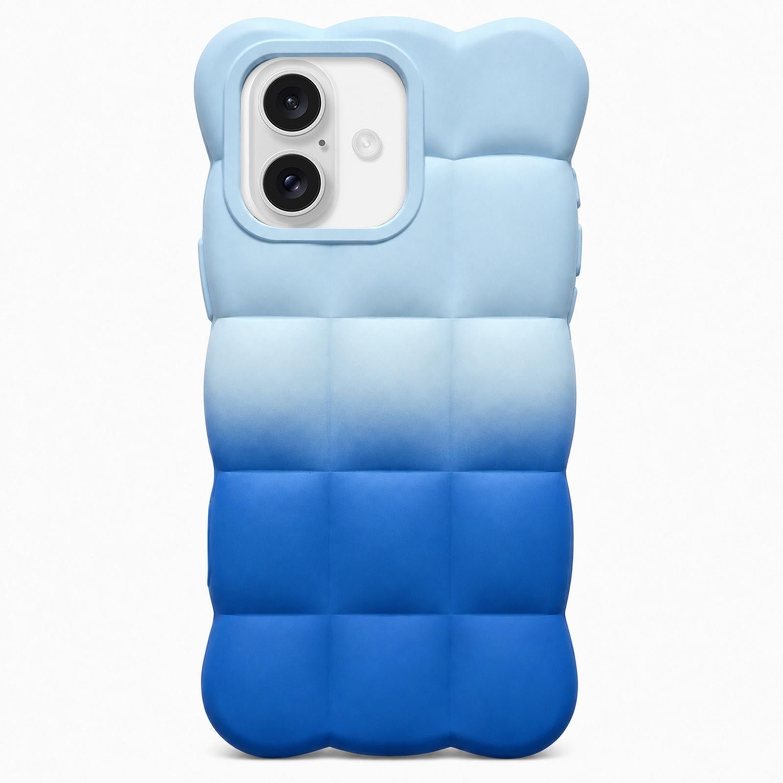 Compatible with iPhone 18 Gradient Cloud Square TPU Phone Case - Glaciers Oceans