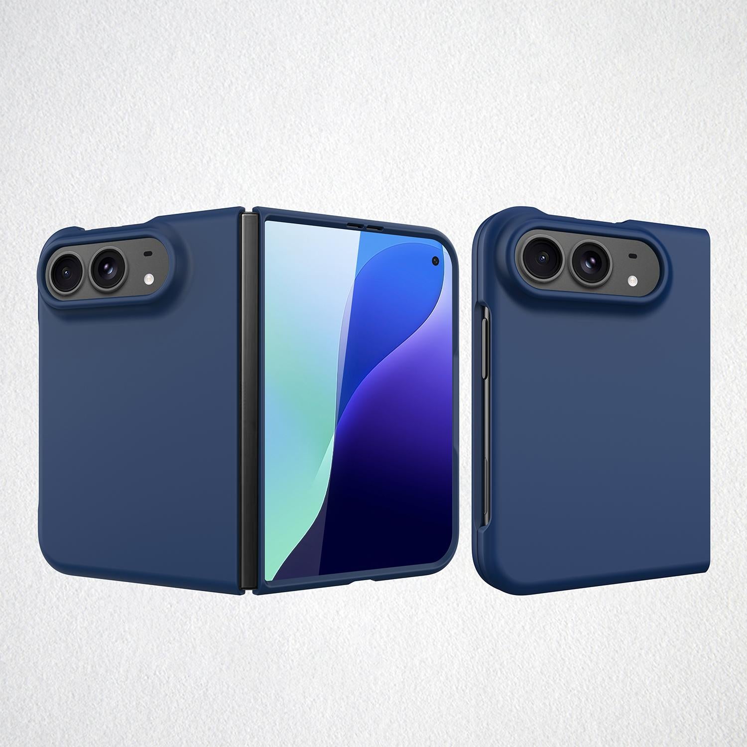 Compatible with iPhone Duo Integrated Skin-Friendly Spray-Coated Finish Phone Case - Blue