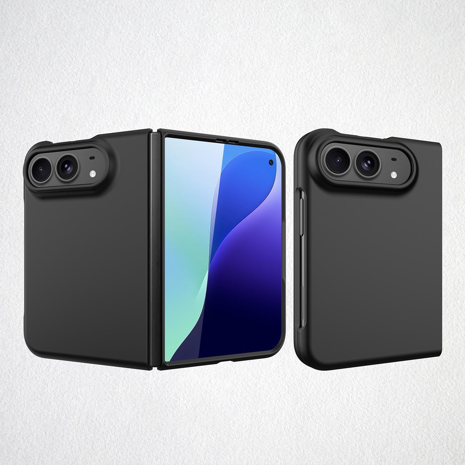 Compatible with iPhone Duo Integrated Skin-Friendly Spray-Coated Finish Phone Case - Black