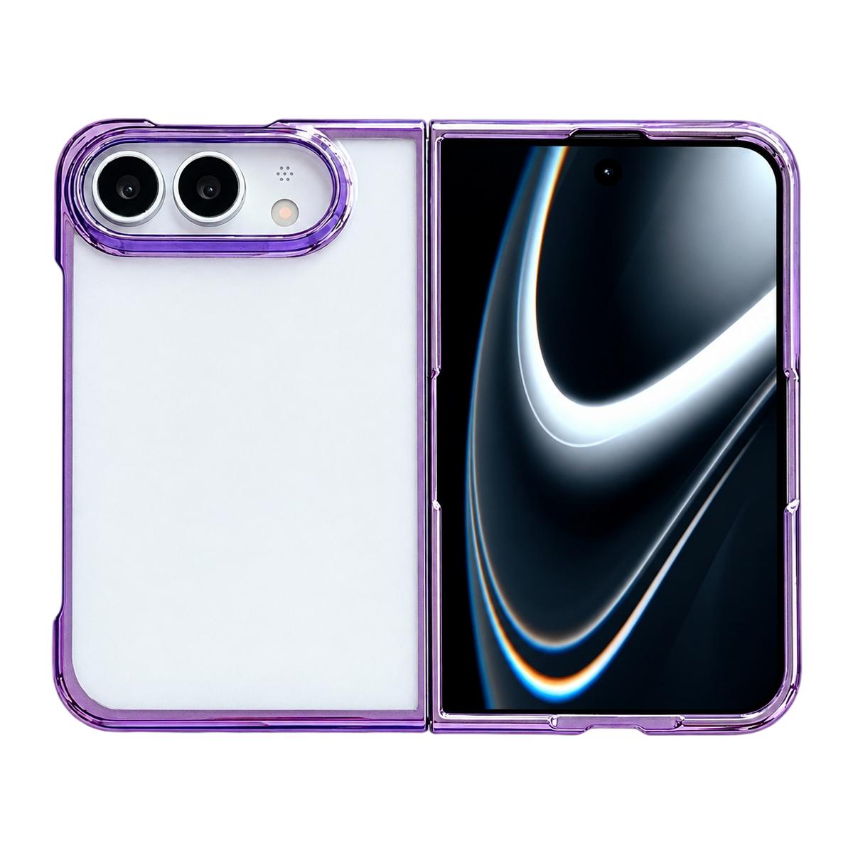 Compatible with iPhone Duo 6D Electroplating PC Shockproof Phone Case - Purple