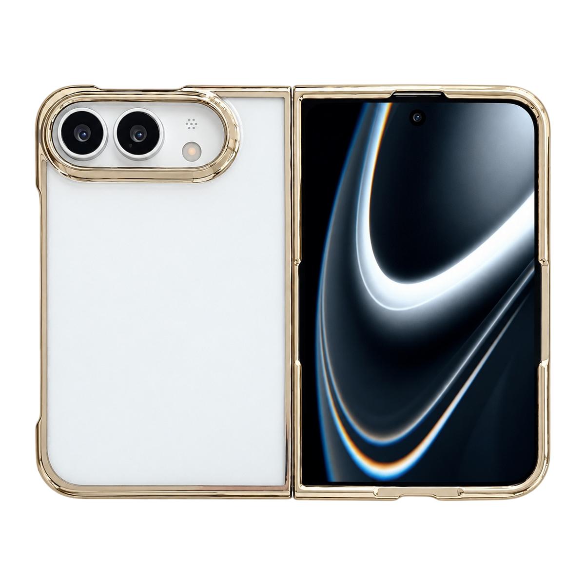 Compatible with iPhone Duo 6D Electroplating PC Shockproof Phone Case - Gold