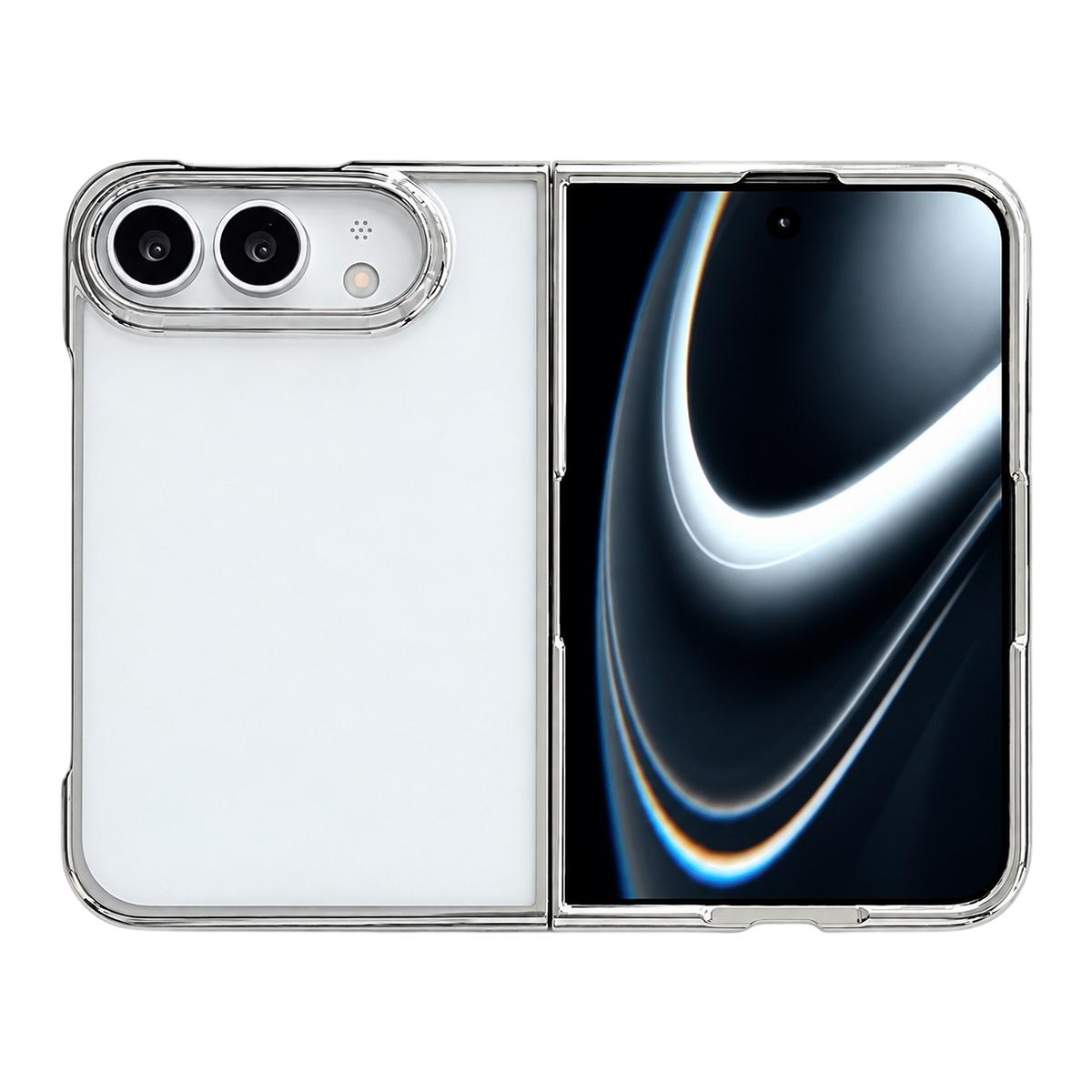 Compatible with iPhone Duo 6D Electroplating PC Shockproof Phone Case - Silver