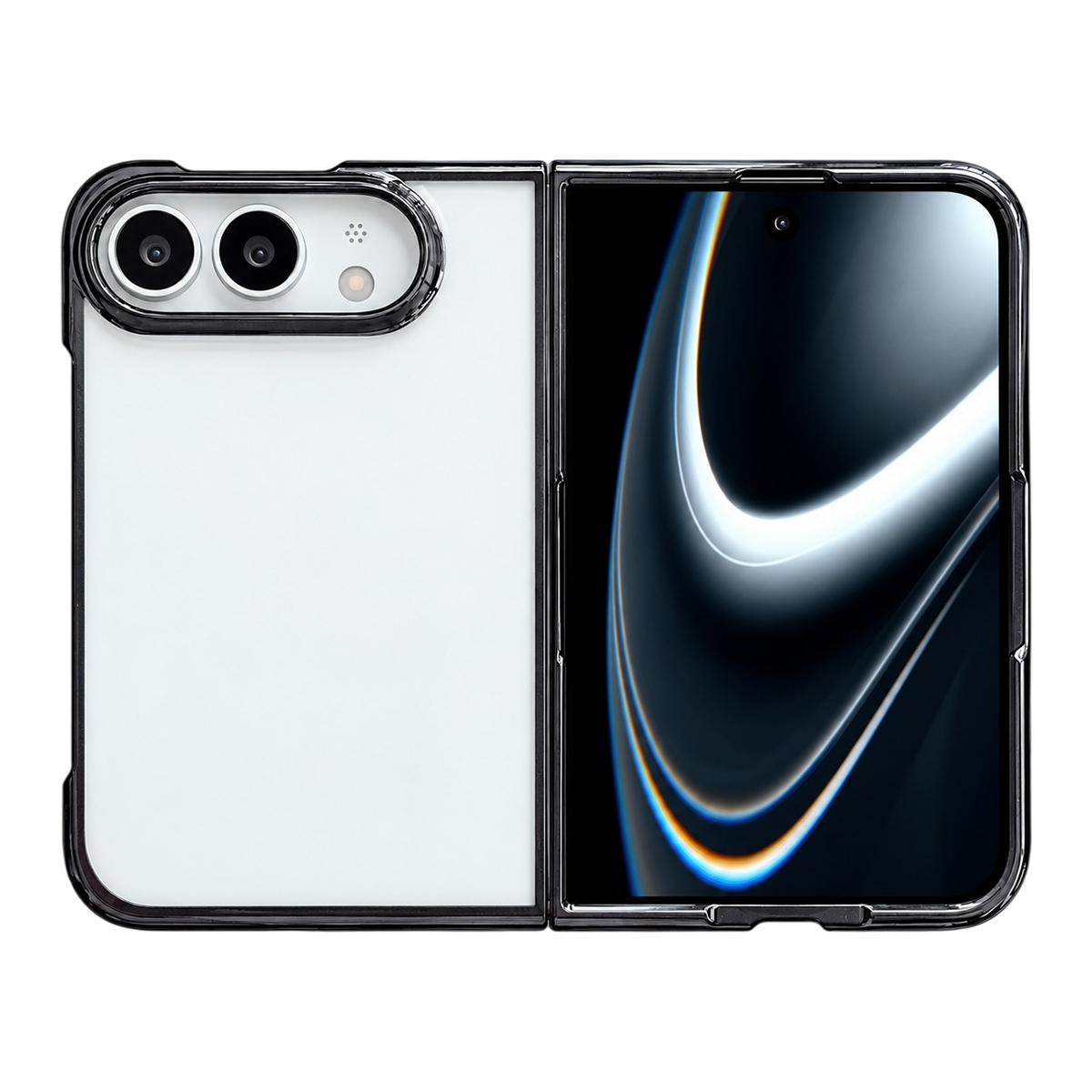 Compatible with iPhone Duo 6D Electroplating PC Shockproof Phone Case - Black