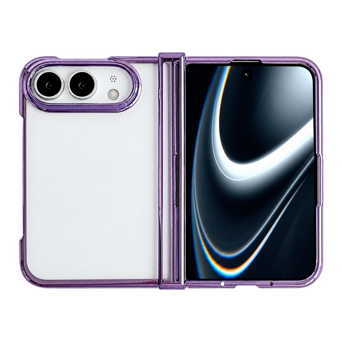 Compatible with iPhone Duo Three Parts 6D Electroplating PC Shockproof Phone Case - Purple