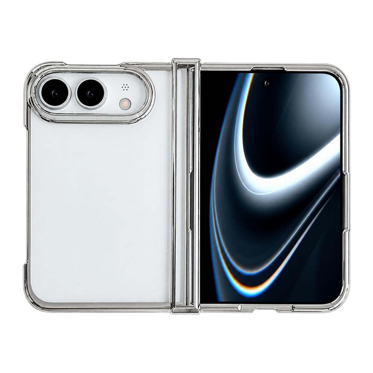 Compatible with iPhone Duo Three Parts 6D Electroplating PC Shockproof Phone Case - Silver