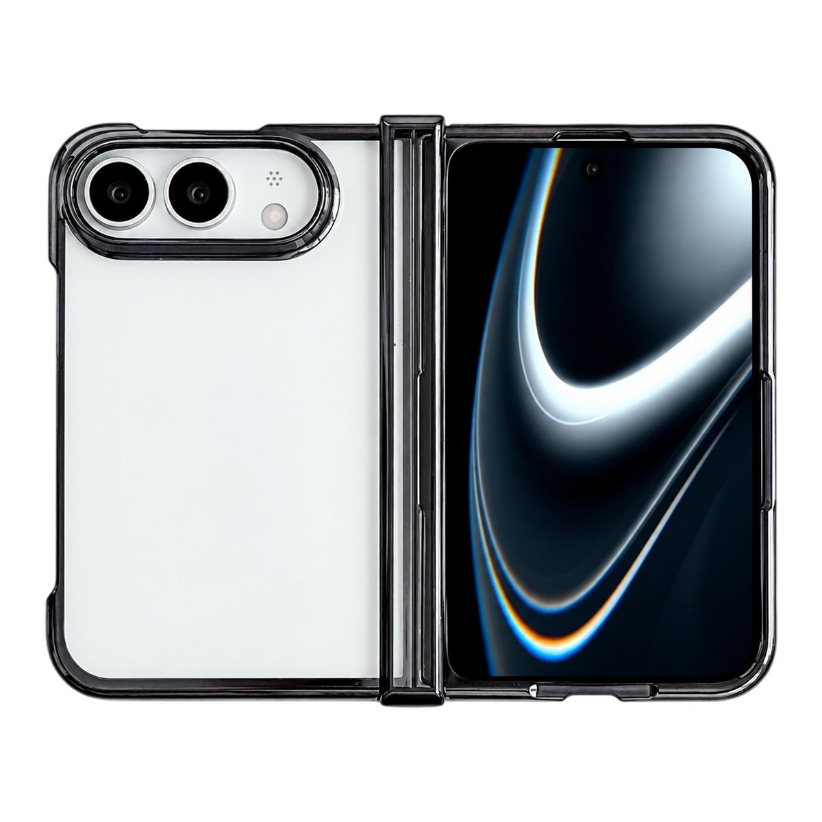 Compatible with iPhone Duo Three Parts 6D Electroplating PC Shockproof Phone Case - Black