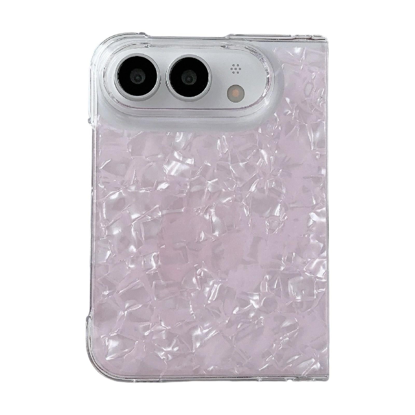 Compatible with iPhone Duo Shell Pattern Two-section PC Phone Case - Pink