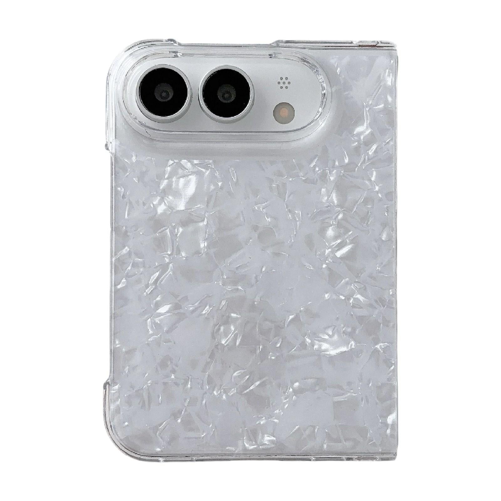 Compatible with iPhone Duo Shell Pattern Two-section PC Phone Case - White