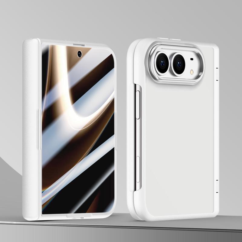 Compatible with iPhone Duo Shield Series Integrated HD Film Matte Frosted Phone Case - White