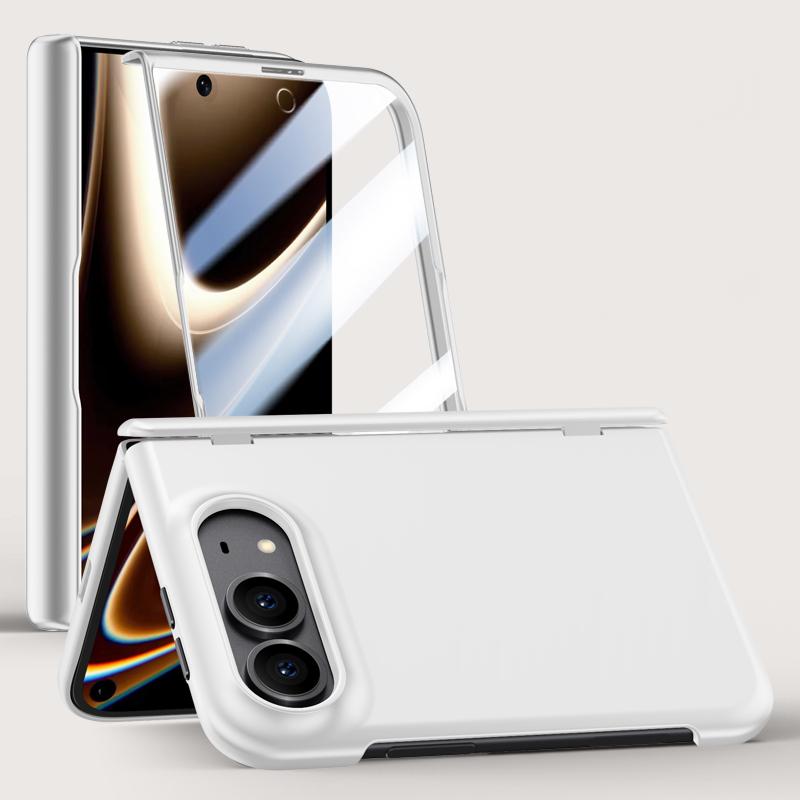 Compatible with iPhone Duo Crazy Series Integrated HD Film Skin Feel Center Axis Phone Case - Silver