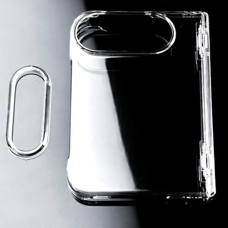 Compatible with iPhone Duo Transparent PC Dual Axis Shockproof Phone Case with Lens Cover