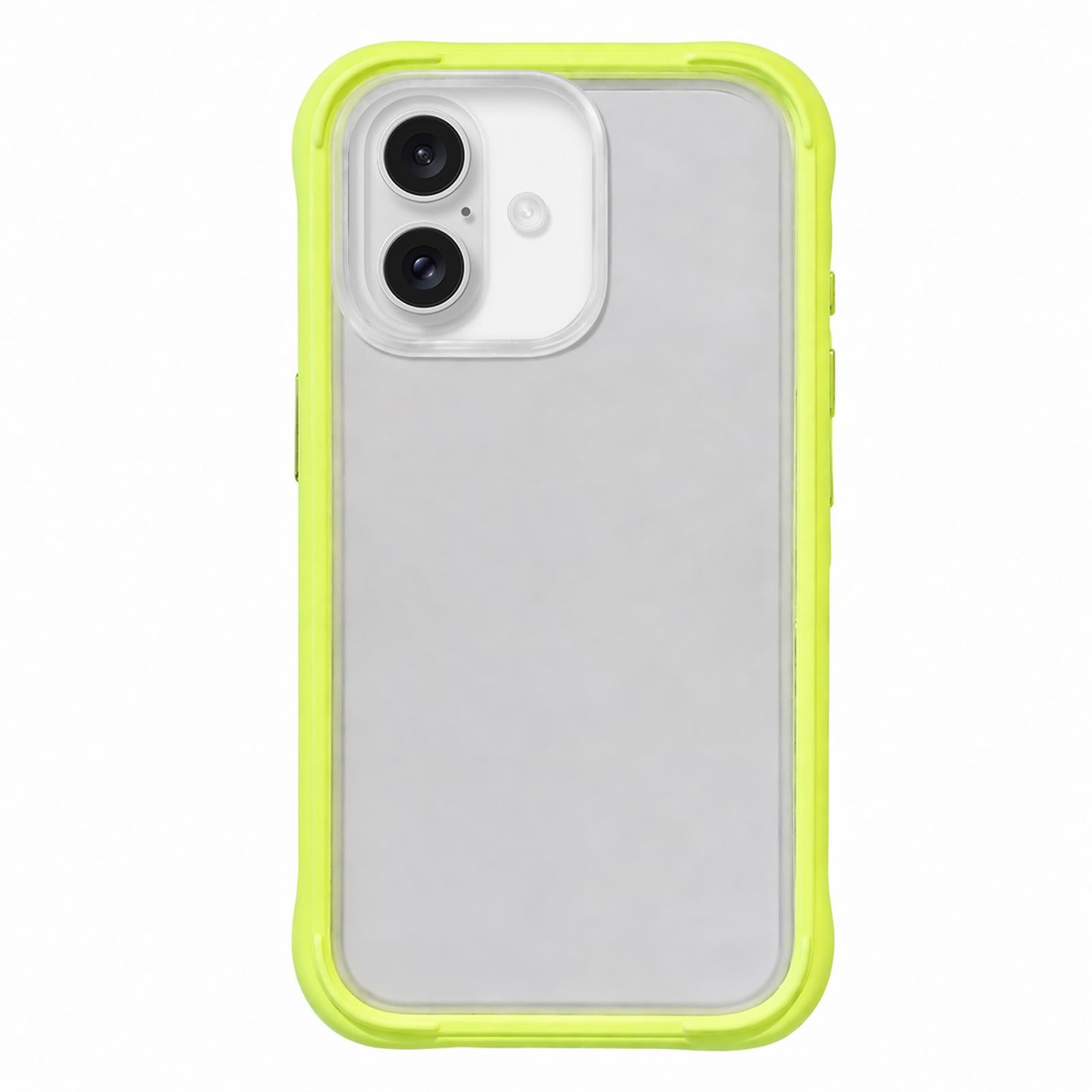 Compatible with iPhone 18 Silicone Frame Bumper Frosted Back Panel Phone Case - Green