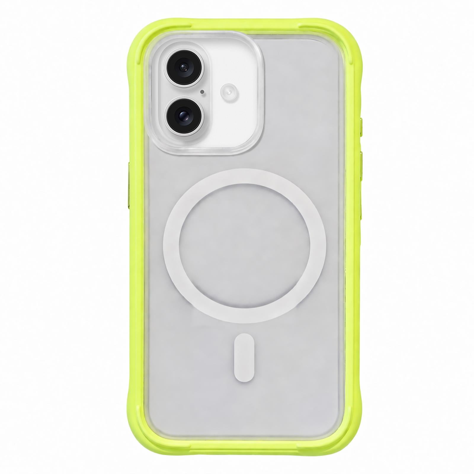 Compatible with iPhone 18 Silicone Frame Bumper Magnetic Frosted Back Panel Phone Case - Green