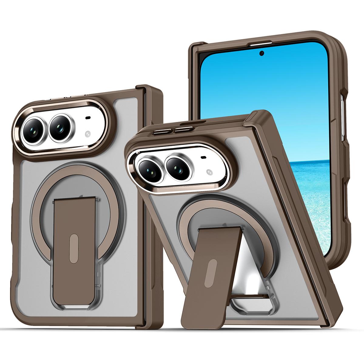 Compatible with iPhone Duo XDcase Invisible Fold Holder Magnetic Phone Case - Gold