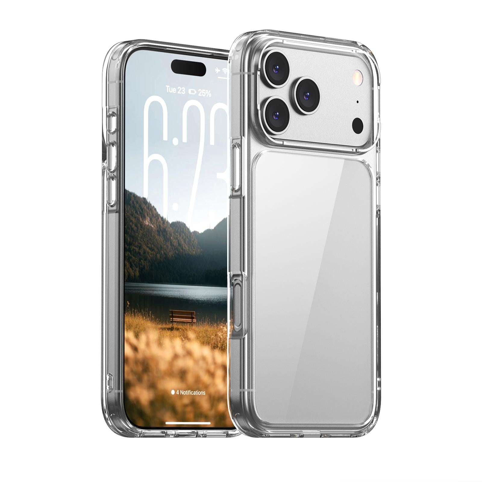 Compatible with iPhone 18 Pro iPAKY Aurora Series Shockproof PC + TPU Protective Phone Case - Transparent