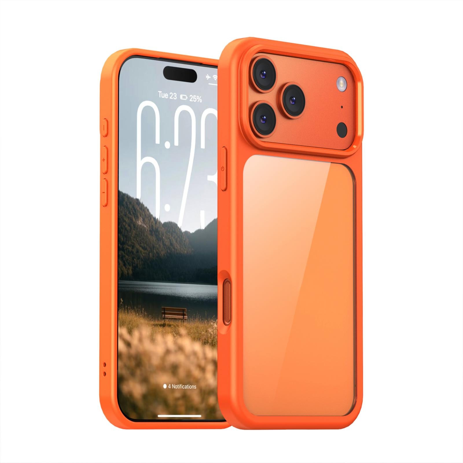 Compatible with iPhone 18 Pro iPAKY Bright Color Series Shockproof PC+TPU Phone Case - Orange