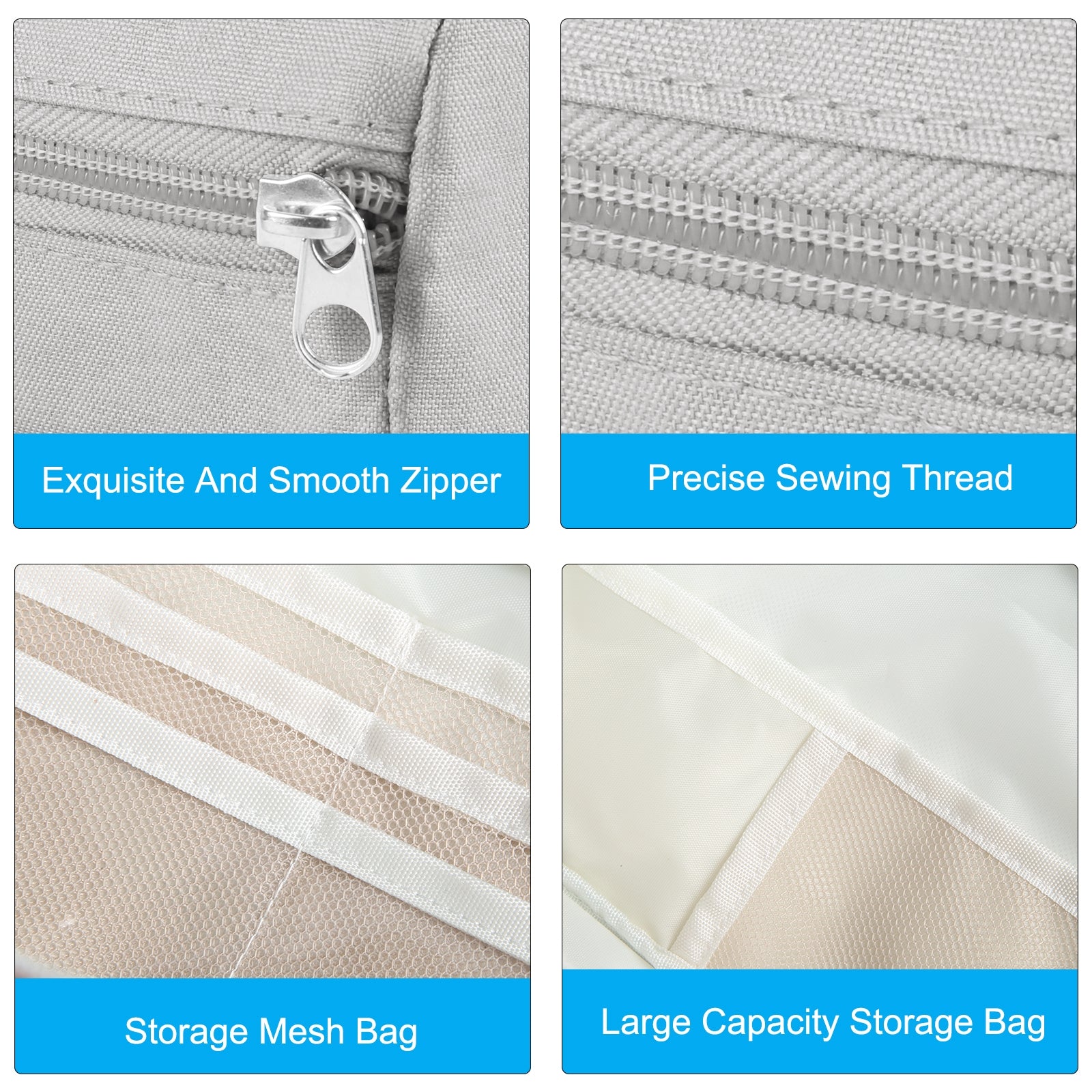 FunAdd Large-capacity Pencil Case Storage Organizer Ant Cloth Cosmetic Bag, Size: 230 x 170 x 75mm (Grey)