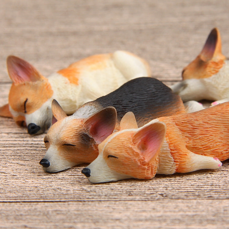 Home Decoration Lovely Rrunk on Sleep Corgi 3D Fridge Paste, NO Magnetic
