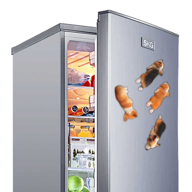Home Decoration Lovely Rrunk on Sleep Corgi 3D Fridge Paste, NO Magnetic