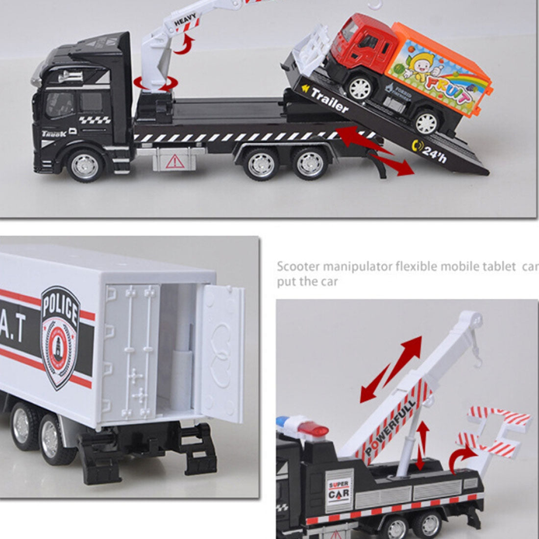 2 PCS Simulation Toy Car 1:48 Alloy Engineering Vehicle Children Toy Random Delivery