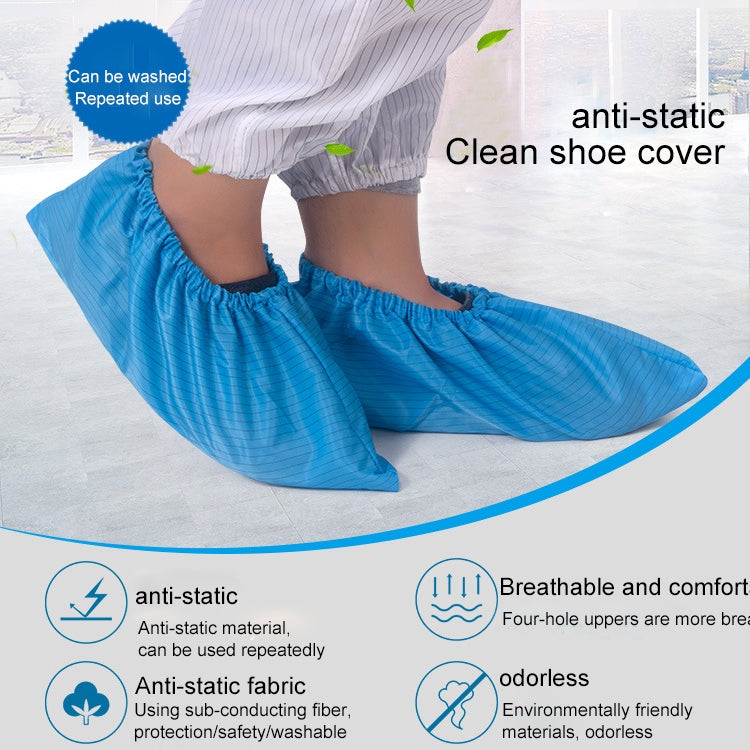 2 Sets Anti-static Striped Shoe Cover, Size?Free Size