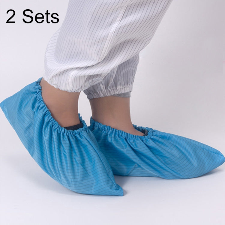 2 Sets Anti-static Striped Shoe Cover, Size?Free Size