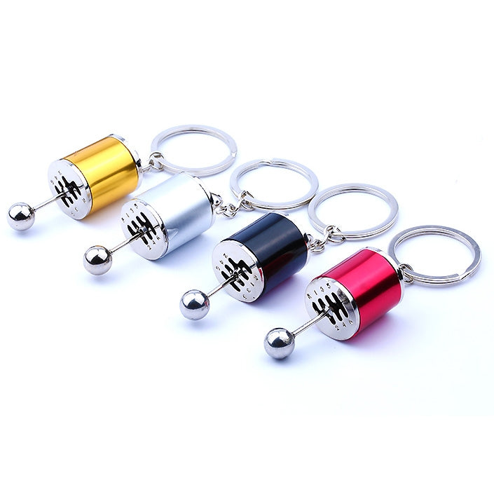 Six-speed Manual Shift Gear Keychain Key Ring Holder(Black)