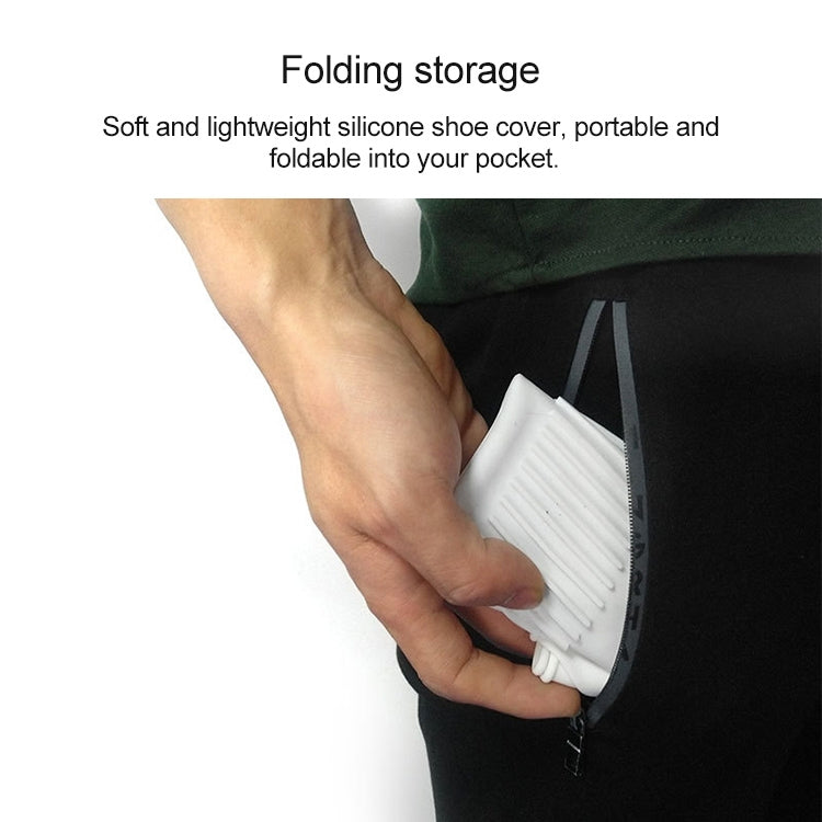 Waterproof Antiskid Silicone Outdoor Rainboots Shoes Cover, Size: S (25-33)(Black)