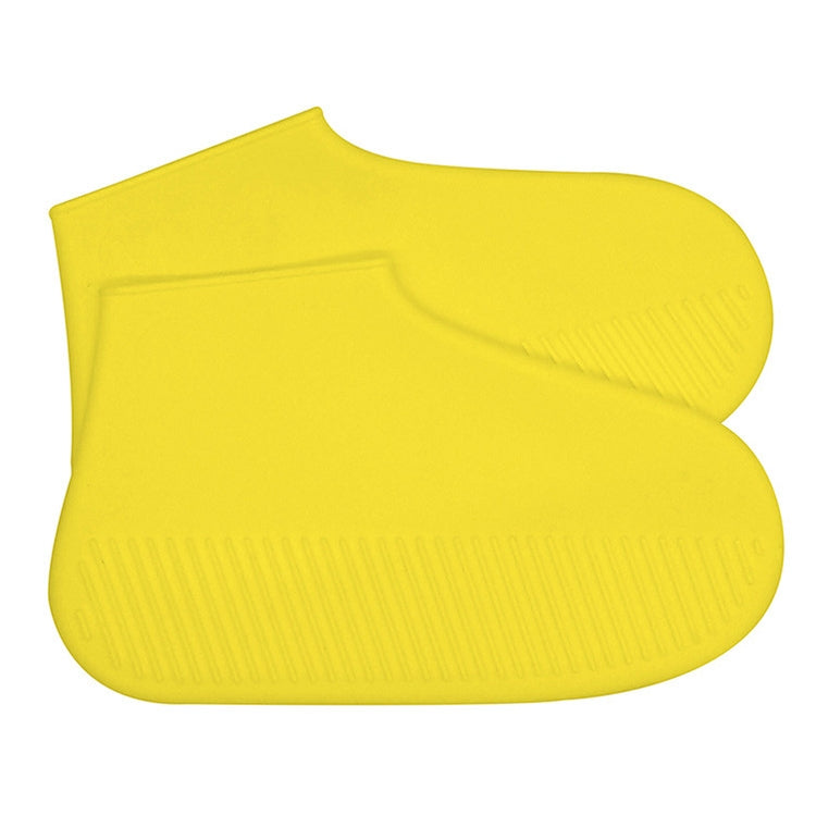 Waterproof Antiskid Silicone Outdoor Rainboots Shoes Cover, Size: S (25-33)(Yellow)