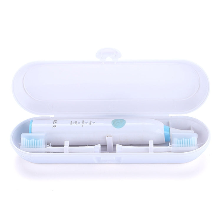 2 PCS Portable Universal Electric Toothbrush Toothpaste Travel Carry Heart Buckle Storage Box for Philips / Braun / Panasonic (White)