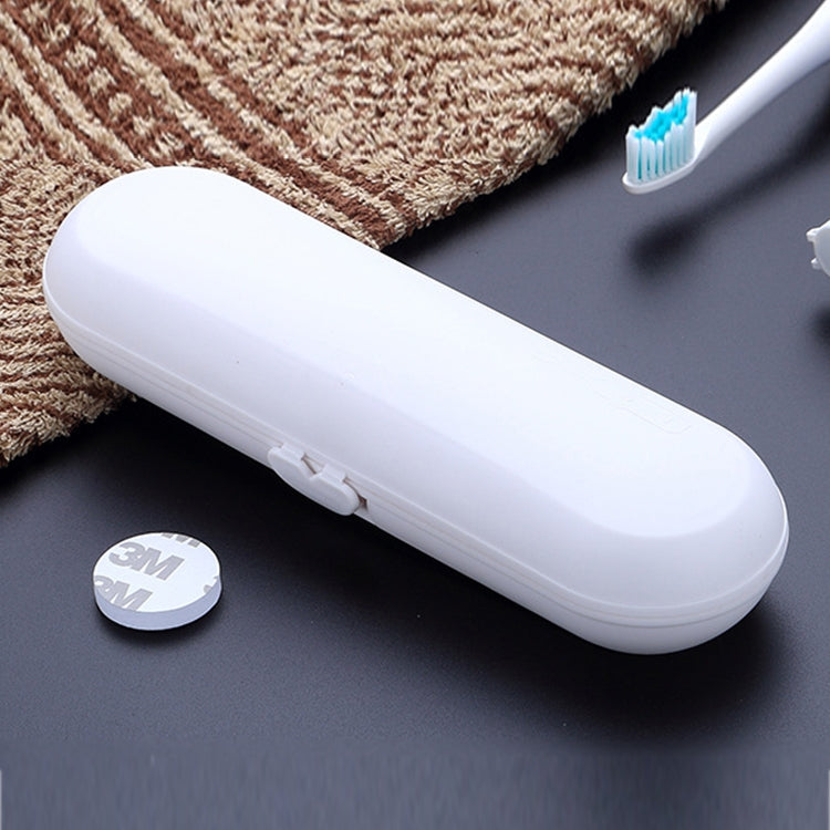 2 PCS Portable Universal Electric Toothbrush Toothpaste Travel Carry Heart Buckle Storage Box for Philips / Braun / Panasonic (White)