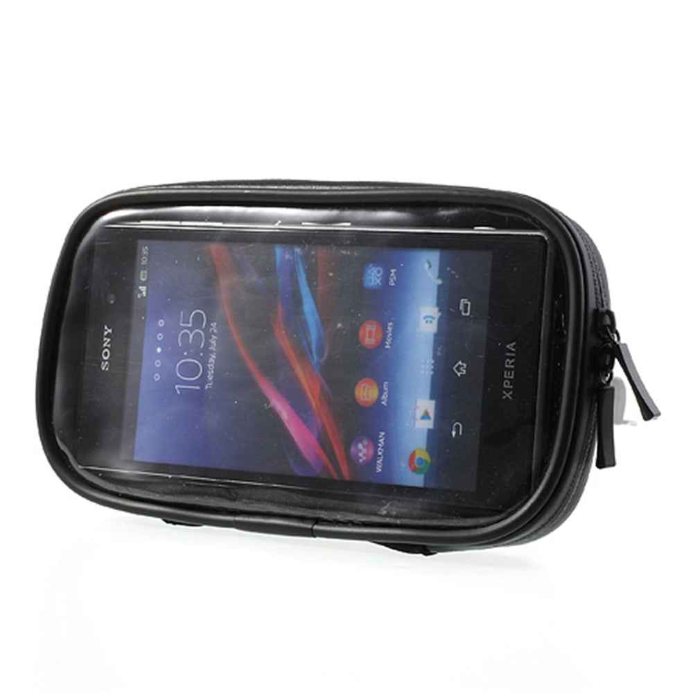 360 Degree Rotation Motorcycle Rearview Mirror Mount w/ Waterproof Phone Case, Size: 16.5 x 9cm