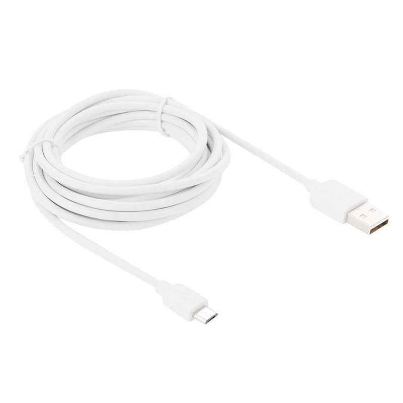 Uniqbuy For HAWEEL 3m High Speed Micro USB to USB Data Sync Charging Cable For Samsung, Xiaomi, Huawei, LG, HTC, The Devices with Micro USB Port(White)