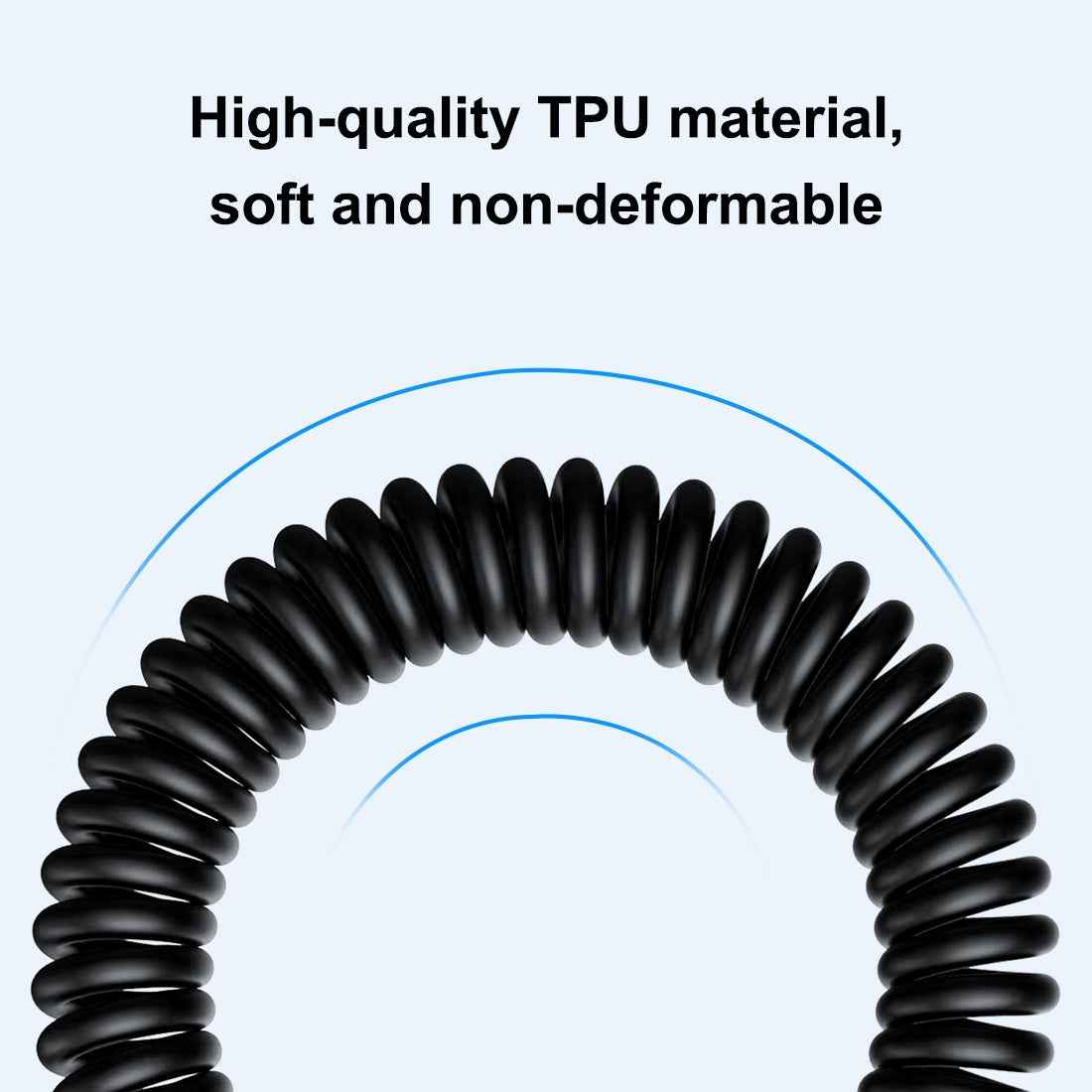 Uniqbuy For HAWEEL 2m 5A USB-C / Type-C to USB-C / Type-C Retractable Coiled PD Fast Charging Cable