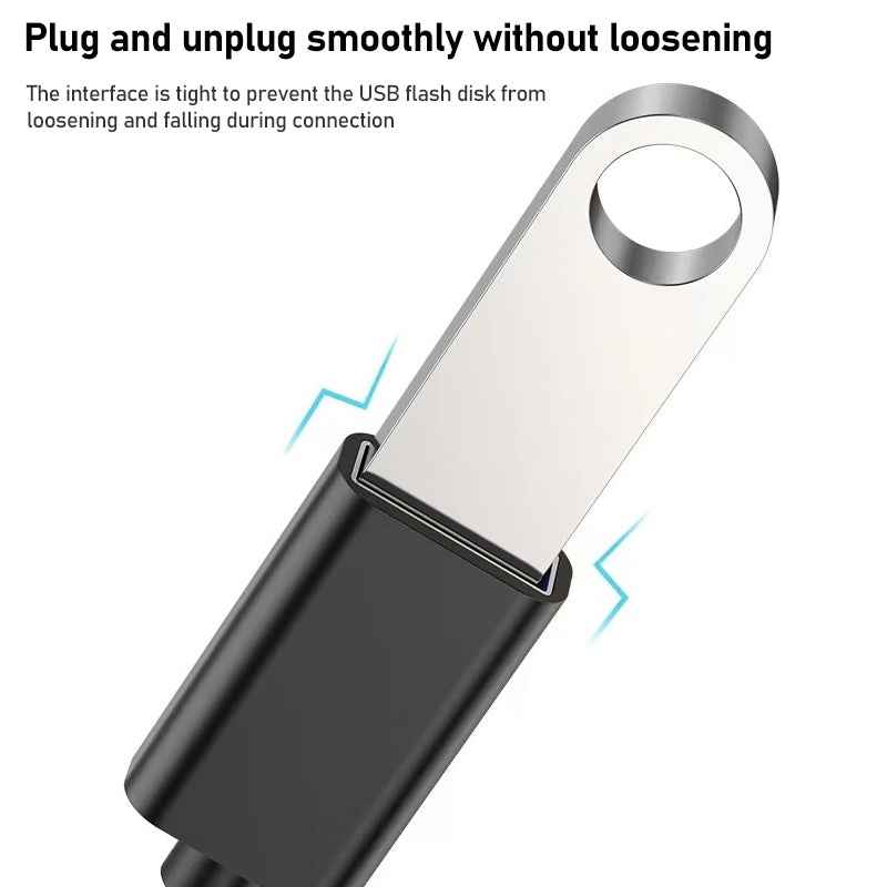 Uniqbuy For 8.3cm USB Female to Type-C Male Metal Wire OTG Cable Charging Data Cable(Black)