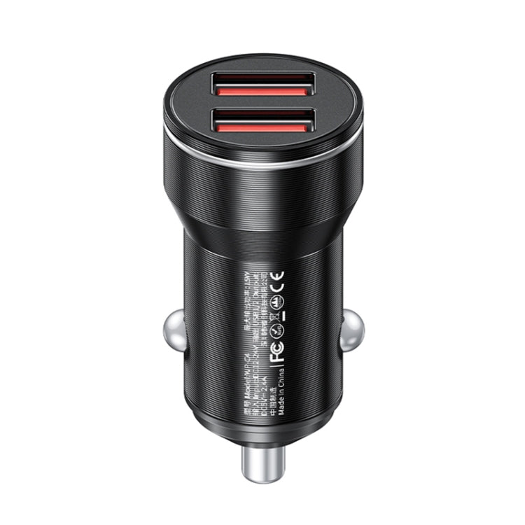 WK WP-C43 Staroad Series 15W Dual USB Car Charger (Black)