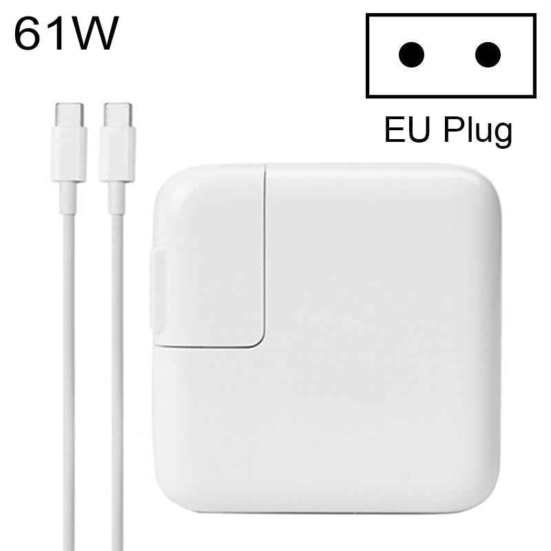 Uniqbuy For 61W Type-C Power Adapter Portable Charger with 1.8m Type-C Charging Cable, EU Plug(White)