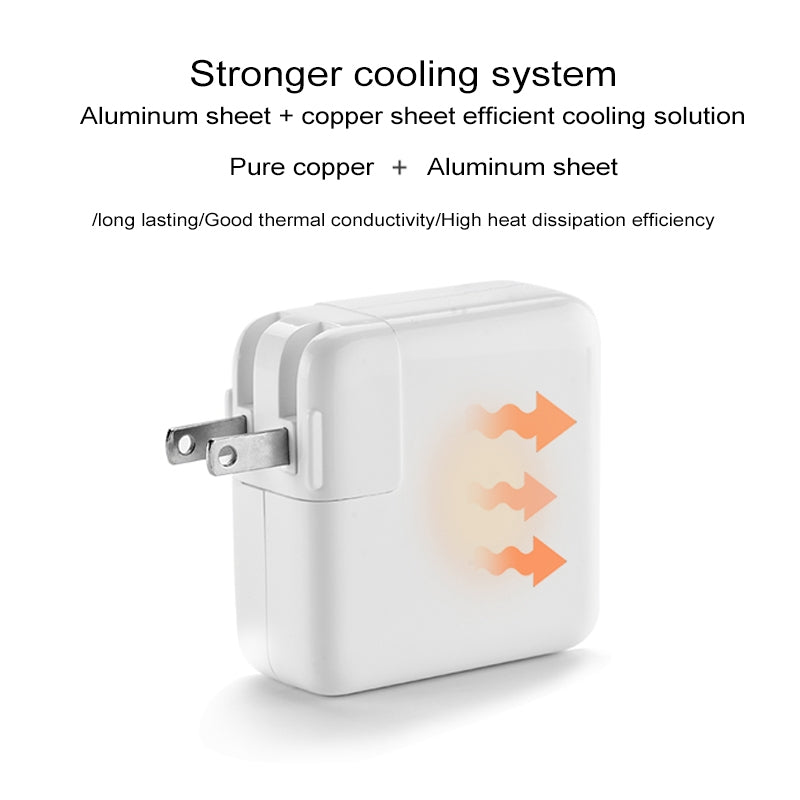 87W Type-C Power Adapter Portable Charger with 1.8m Type-C Charging Cable, AU Plug (White)