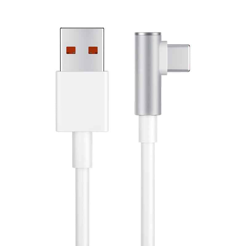 Uniqbuy For Original Xiaomi 6A USB to USB-C / Type-C 90 Degree Elbow Fast Charging Data Cable, Length: 1.5m
