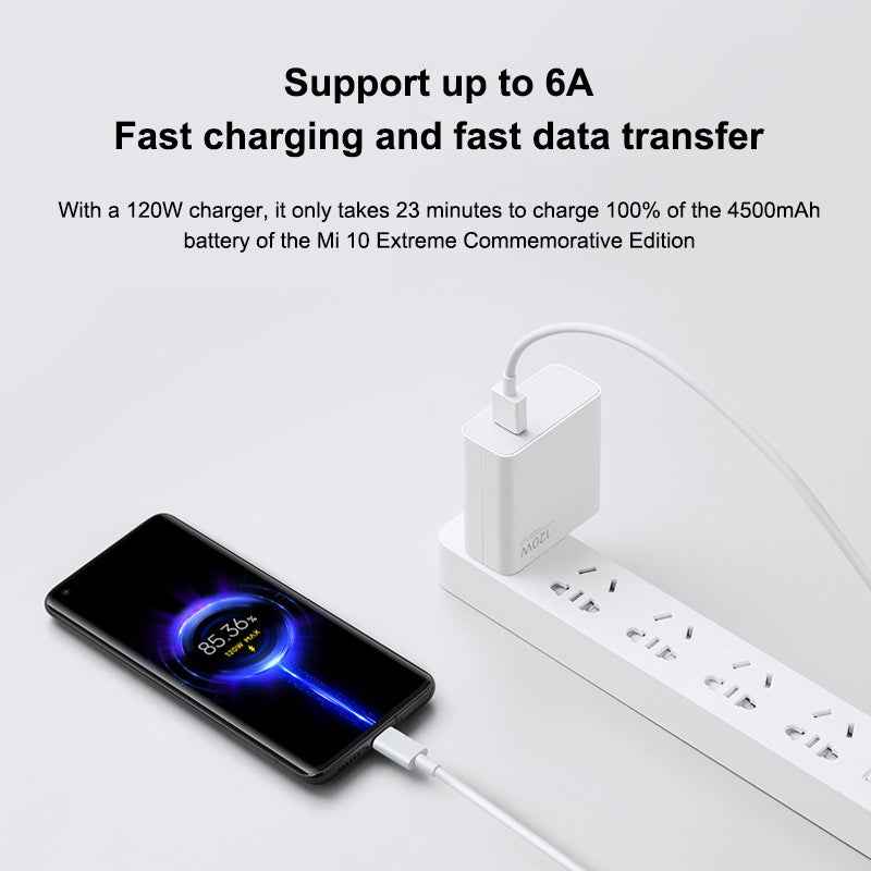Uniqbuy For Original Xiaomi 6A USB to USB-C / Type-C Fast Charging Data Cable, Length: 1m