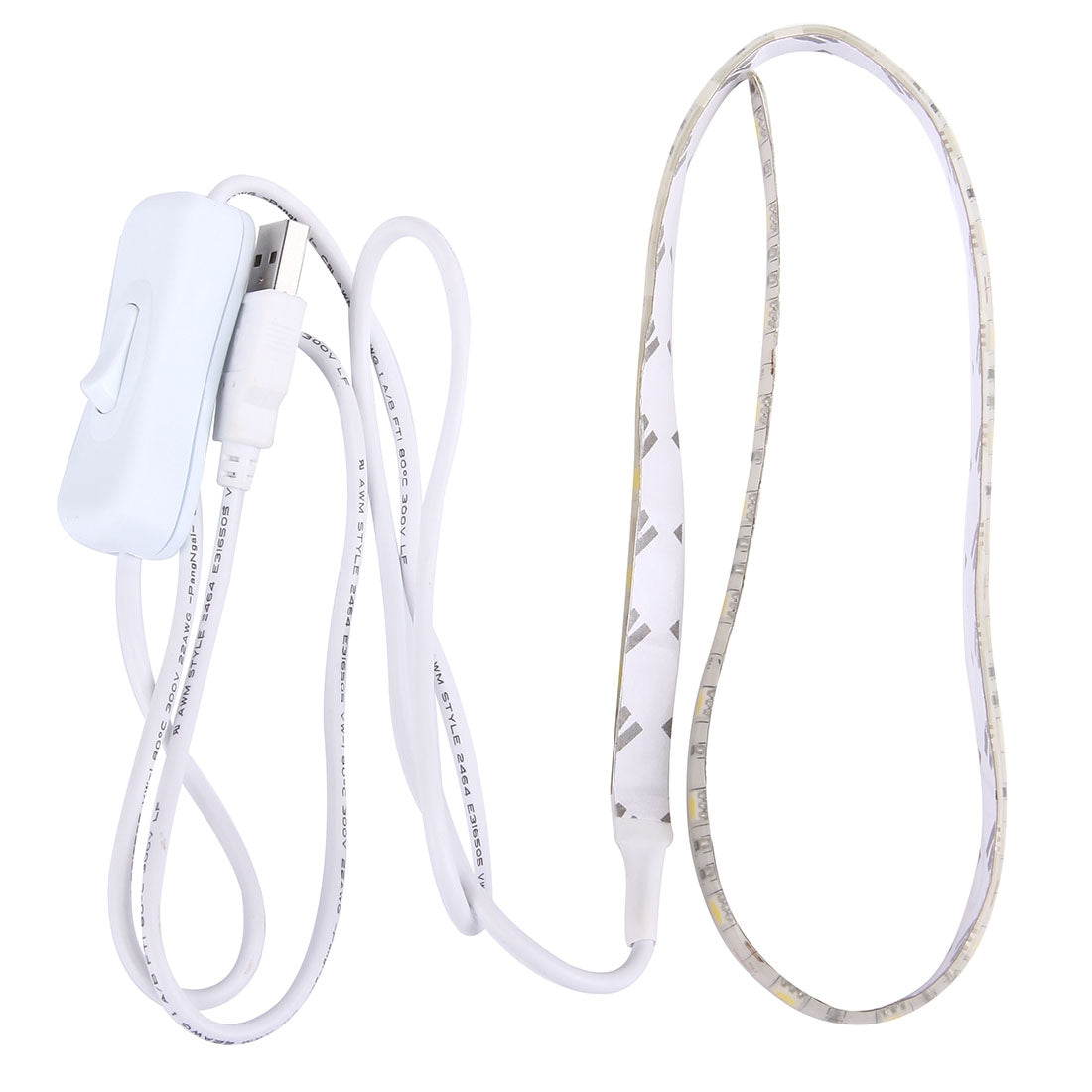 50cm 3W USB Rope Light, Epoxy IP65 Waterproof 30 LED 5050 SMD with 1m Extended Switch Cable, Wide: 10mm(White Light)